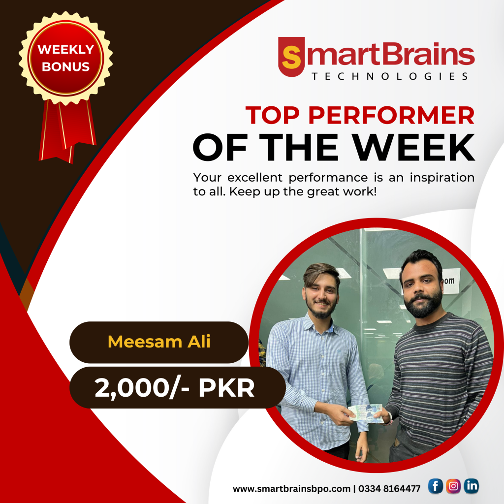 meesam ali-top performer of the week-smart brains technologies