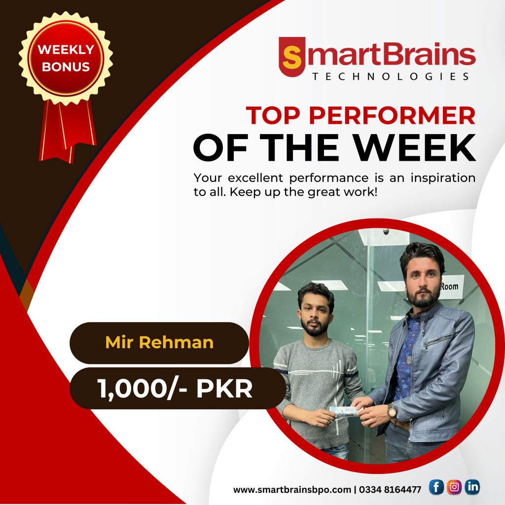 mir rehman-top performer of the week-smart brains technologies